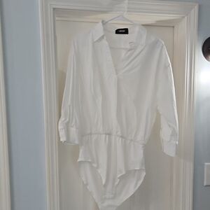 Cider Classic White Blouse Bodysuit